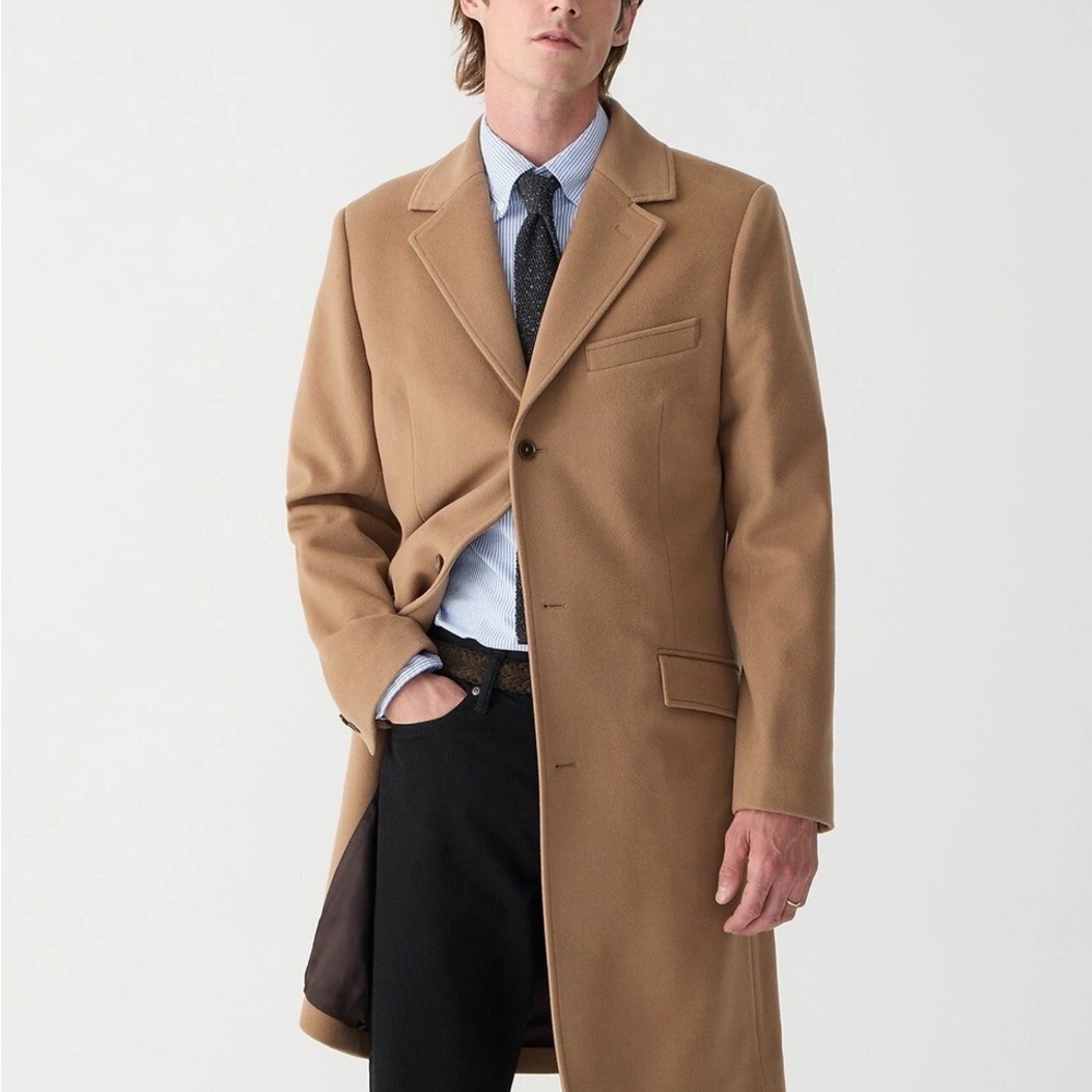 J. Crew Men's Ludlow Cashmere-Wool Blend Topcoat; size 36S
